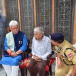 LG Manoj Sinha visits family of Martyr Civilian Sh Shashi Abrol in Jammu