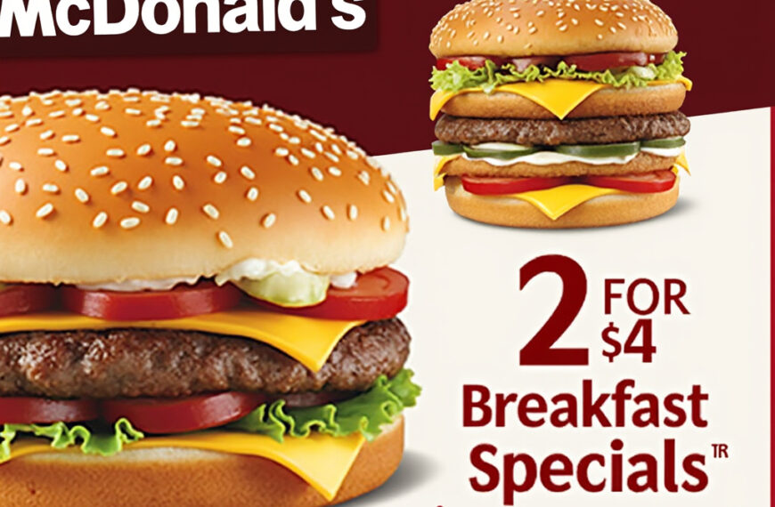 Mcdonald's breakfast specials 2 for $4