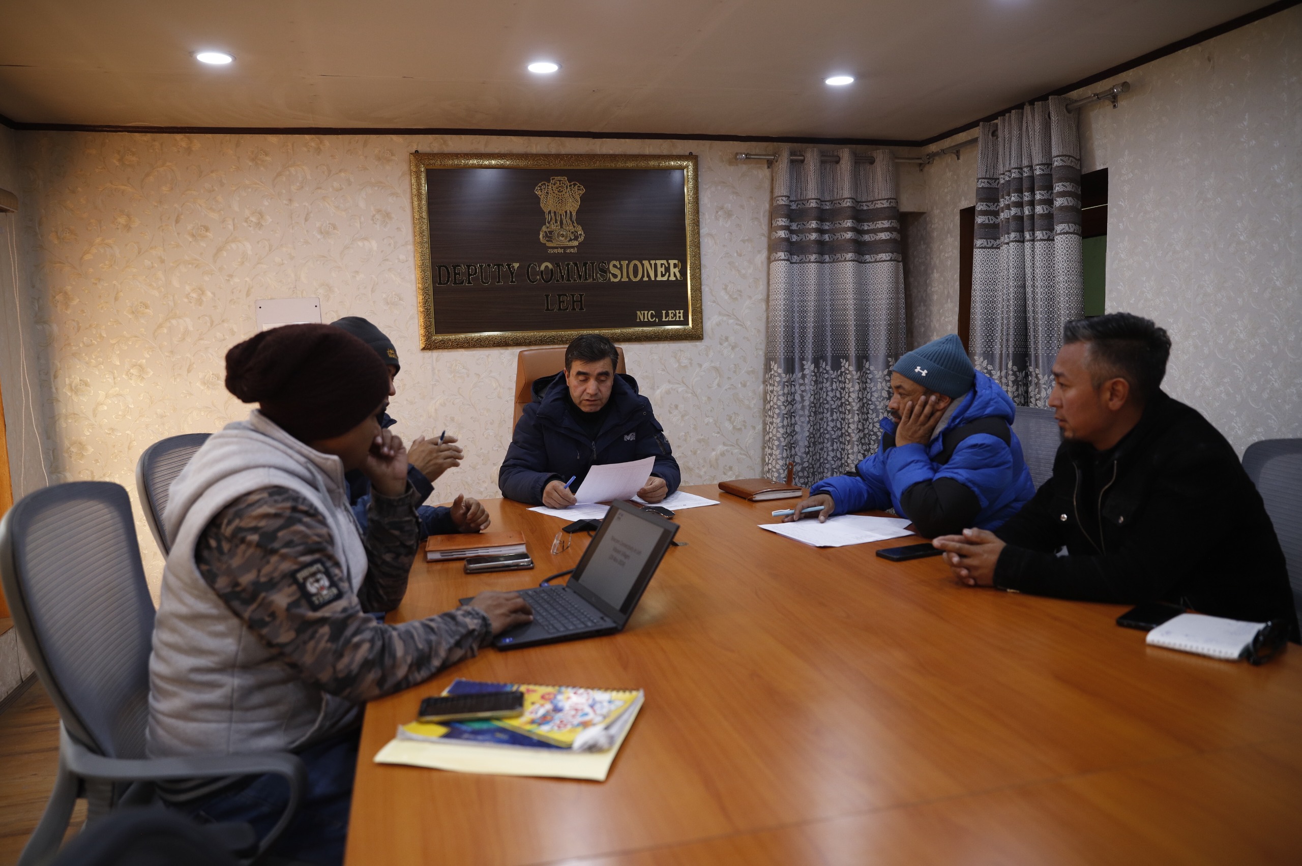 ADDC Leh reviews Telecom Connectivity in Vibrant Villages