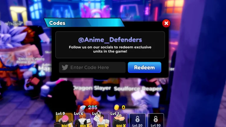 Roblox Anime Defenders Codes RED ONE