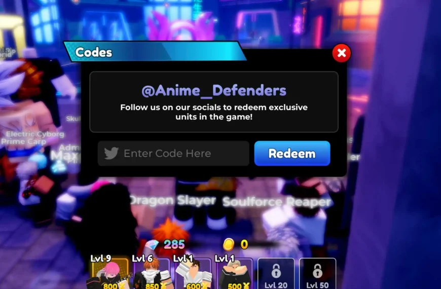 Roblox Anime Defenders Codes RED ONE