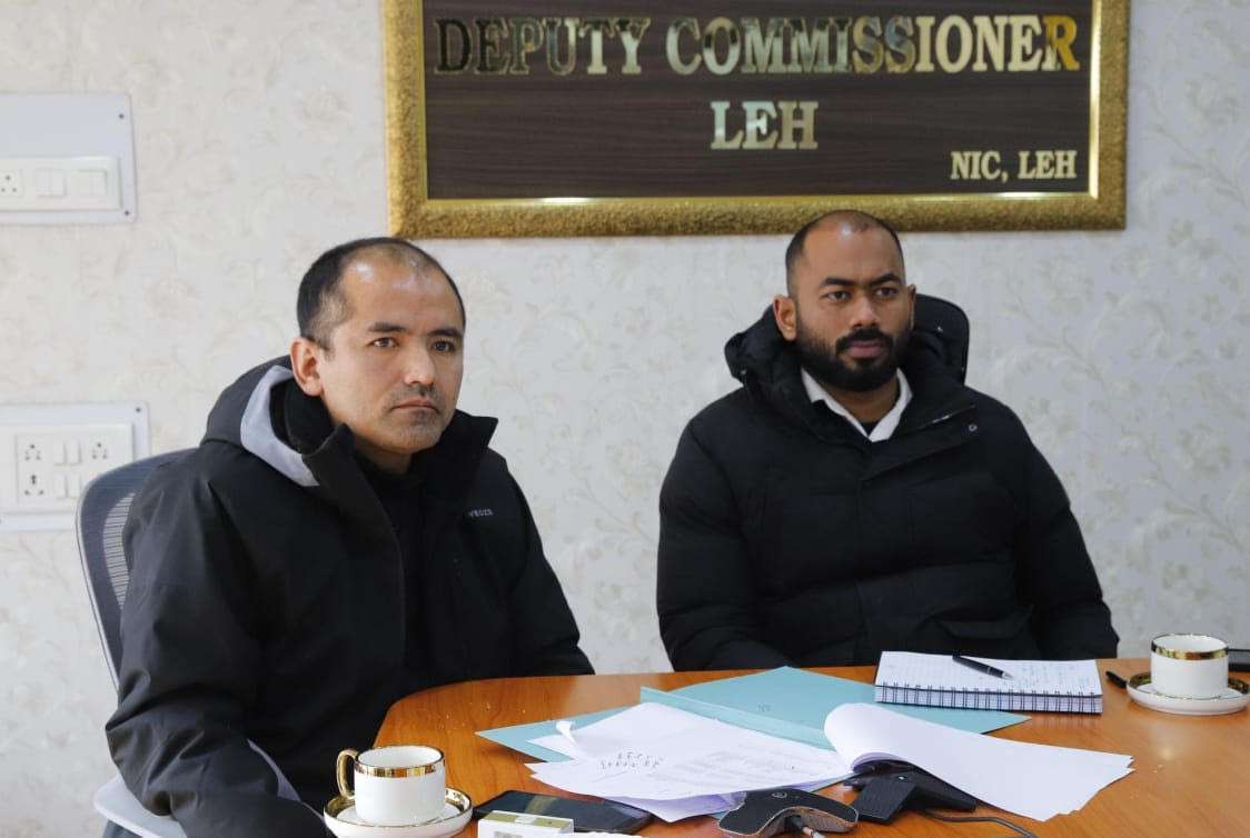 DC Leh chairs a meeting on Land Acquisition for Leh Bypass