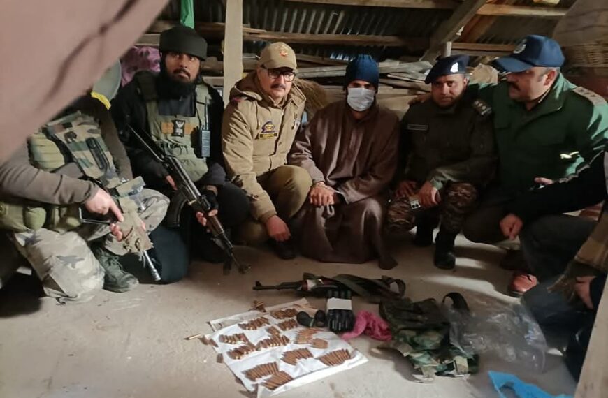 Suspect held with arms, grenades in Kulgam