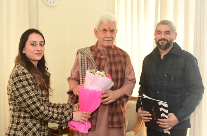 International powerlifter Haripal Singh Jasrotia calls on LG Manoj Sinha