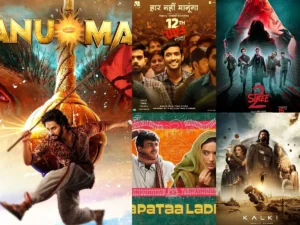 Top 5 Most Searched Bollywood Movies In 2024 Bollywood had a crazy year in 2024, with many blockbusters, romances, and comedies. But which films had everyone desperately searching for updates? We are about to reveal the top five Bollywood movies that people searched for most in 2024. Get ready for some familiar names, a few surprises, and a whole lot of information on the things that won over moviegoers' hearts and minds this year. Top 5 Movies With Their IMDb Ratings: 2024 has been a year of so many blockbuster hits. Well, here are the top 5 movies which became the most searched movies in 2024. 5) Hanu-Man (JioCinema) IMDb Rating: 7.8/10 This movie revolves around the legendary Lord Hanuman, renowned for his immense strength and unwavering devotion. "Hanu-Man," starring Teja Sajja and directed by Prasanth Varma, is based on ancient Hindu stories, so it connects with Indian audiences. The movie explores Hanuman's amazing qualities, and that's why so many people were searching for it in 2024. At the end of the year, these movies are still super popular and everyone is talking about them. This is a good indication of what we can expect from Indian films next year! 4) Laapataa Ladies (Netflix) IMDb Rating: 8.4/10 "Laapataa Ladies," directed by Kiran Rao, was a real talker this year! It's the story of two brides who, by mistake, exchange places while traveling on a train. As the story progresses, the characters face some very serious questions regarding independence and making one's own decisions in a society that is very much telling women what to do. But don't worry; it also has loads of funny moments. This film was so good that it even went on to be selected as India's official entry for the 2025 Oscars! "Laapataa Ladies" was a super hit because it dealt with significant social issues interestingly and uniquely. People were curious to see this one! Also, read 7 Best Anil RaviPudi Movies 3) 12th Fail (Disney+ Hotstar) IMDb Rating: 8.8/10 It's the true story of IPS officer Manoj Sharma. "12th Fail" directed by Vidhu Vinod Chopra starring Vikrant Massey and Medha Shankr, is a heart-wrenching story about how he became a police officer even after failing his 12th-grade examinations. Manoj did not lose hope. He earned money by doing all kinds of jobs to support his studies so that he could appear for the UPSC exam. The movie was connected with many people because it shows the importance of keeping trying and never quitting. 2) Kalki 2898 AD (Netflix) IMDb Rating: 7/10 "Kalki 2898 AD" was one of the biggest films of the year! It is directed by Nag Ashwin and has minted over ₹1100 crore worldwide. Prabhas plays the bounty hunter Bhairava, surviving in a post-apocalyptic world. The movie also features Kamal Haasan as Supreme Yaskin and Amitabh Bachchan as Ashwatthama. Deepika Padukone also stars in the film, plus Keerthy Suresh gives voice to a robot sidekick called BU-JZ-1. With some fantastic special effects and a really interesting story, "Kalki 2898 AD" has done for Indian movies forever. Fans can't wait for the next one! Also, read 8 Best Pankaj Tripathi Movies on Netflix 1) Stree 2 (Amazon Prime Video) IMDb Rating: 7/10 In 2024, "Stree 2" is the most searched Bollywood movie. Featuring Shraddha Kapoor, Rajkummar Rao, and Pankaj Tripathi, this movie is directed by Amar Kaushik. On August 15, 2024, this horror-comedy film was released. The story of the movie revolves around a ghost with no head and who is scaring women. Tamannaah Bhatia, Varun Dhawan, and Akshay Kumar appear in the movie as well. "Stree 2" minted ₹755.3 crore worldwide on its opening day. At the box office, it dethroned another big movies, "Fighter." It was the second biggest opening for a Hindi film in history, after "Jawan".